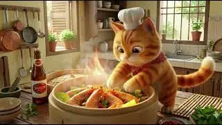 Top 5  clips about Cat cooking 3