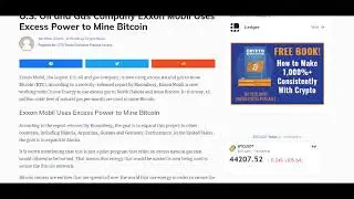 FUTURE COIN: Crypto Adoption News : US Oil and Gas Company Exxon Mobil Now Mine Bitcoin