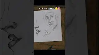 Realistic charcoal portrait ✨ Native-inspired drawing in just minutes #NativeArt #PencilSketch