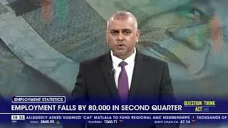 Employment falls by 80,000 in second quarter