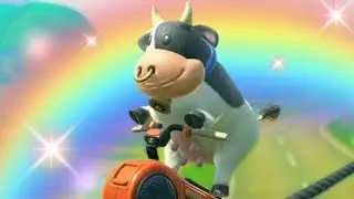 Internet lose their mind for a COW | Mario Kart World Cow REACTION Compilation