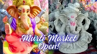 गणेश चतुर्थी पर गणेश जी की मिट्टी की मूर्तियां खरीदें मूर्ति मार्केट से !!