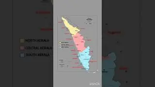 Regions of Kerala, India 🇮🇳 #shorts #regions #kerala #map #india
