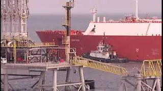 First LNG Ship Unloading