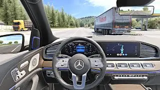 Mercedes Benz GLS Maybach 2023 - Euro Truck Simulator 2 [Steering Wheel Game Play]