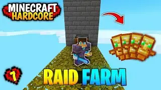 I Build ''Ultimate'' Raid Farm In my Hardcore world 🔥 | Minecraft pe 1.21 Hardcore series EP-7
