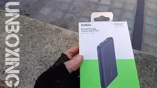 Распаковка портативного зарядного устройства Belkin Boostcharge 10k