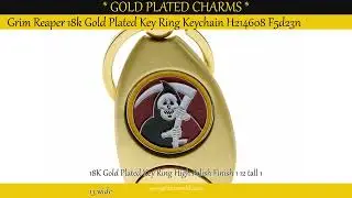 Grim Reaper 18k Gold Plated Key Ring Keychain H214608 F5d23n