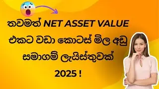 📌Undervalued Stocks: Trading Below Net Asset Value in 2025: Sinhala