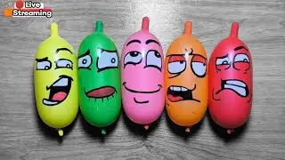 ASMR Balloons 🎈 Making Slime and Clay with Funny Balloons Coloring - Satisfying Slime