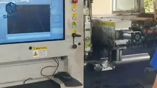 [SteviS Laser] Automatic medium size carbon steel round pipe laser cutting machine in client factory