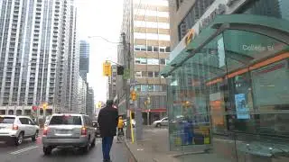 Yonge St, Toronto, ON: Rainy Day Cycling