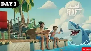 New journey shuru raft survival  day 1🔴