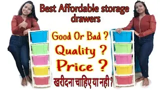 Humble kart plastic free standing chest of 5 drawers - Multicolor | Affordable storage drawer |