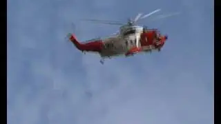 Irish Coast Guard Search and Rescue Helicopter at Castlewellan Forest Park Co Down N. Ireland