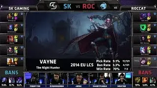 SK Gaming vs ROCCAT | Game 1 Semifinals Season 4 EU LCS Spring 2014 Playoffs | SK vs ROC G1