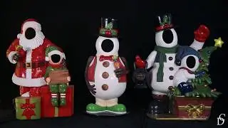 Frosty and Friends Photo Op Display - 3D Fiberglass Christmas Decorations - Christmas Designers