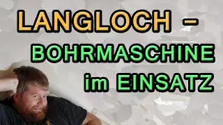 Federzapfen eingestemmt, mit Langlochbohrmaschine