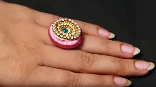 Silk thread finger Ring making tutorial | silk thread jewellery | party wear