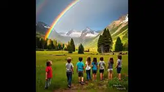 #RainbowLove #RainbowColors #NatureEscape #MeadowMagic #MountainLove #shots #KidsExploring /metaAI