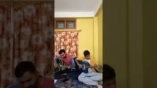 Jamming with my guitar teacher.