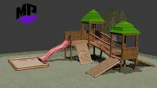 Blender model detsk&eacute;ho ihriska | prv&eacute; ihrisko