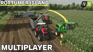 Mais Hakselen Met Kijkers | Rottumer Island | Multiplayer | FS25