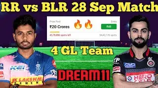 Dream11 team of today match RR vs BLR Today Dream11 Team RR vs BLR IPL 43rd match dream11 Prediction