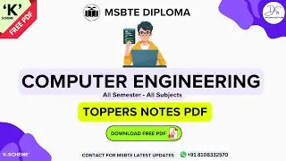 🔴 MSBTE Computer / IT / AI / ML FREE Books/Notes PDF | All Subjects &lsquo;K&rsquo; Scheme Free PDF ✅