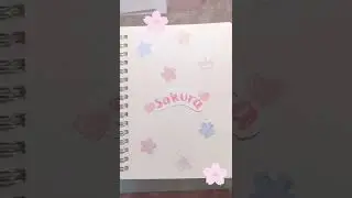 🌸Sakura notebook🌸 Decorate your stationery with the Cherry Blossom! #shorts