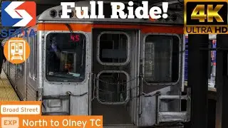 SEPTA Broad-Ridge Spur NB Full Ride [Front POV in 4K!]