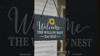Weatherproof Custom Slate Welcome Sign &ndash; Perfect for Every Season!