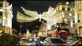 UK Walking Tour -- London Christmas Lights 2024 -2  | Festive Journey | Come lets walk together