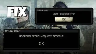 Escape From Tarkov Backend Error FIXED! (No More Crashes)