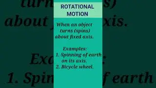 Rotational Motion |what is rotational motion | examples of rotational motion#shorts#physics#science