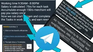 Telegram Task Job Real or fake? Telegram ke task job real hay na fake? @Techmakanyt