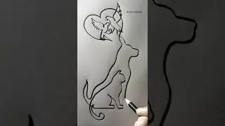 Continuous line drawing #aram_nabeel #shorts #viral #artwork #online #howto