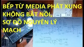 BẾP TỪ MEDIA MI-B1920 PHÁT XUNG MÀ KHÔNG BẮT NỒI, SƠ ĐỒ NGUYÊN LÝ MẠCH
