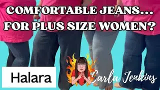 TRY HALARA JEANS WITH ME | plus size flare jeans, jeggings & wide leg! CARLA JENKINS