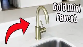 WiPPhs Bar Faucets for Single Hole, Brushed Gold Mini Kitchen Sink Faucet