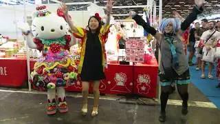 HELLO KITTY IS DANCING WITH HATSUNE MIKU AT JAPAN EXPO IN PARIS 2019 ON SATURDAY JULY 6TH 2019