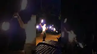 Fire show at ao nang beach krabi