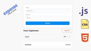 Expense Tracker using HTML,CSS and JavaScript