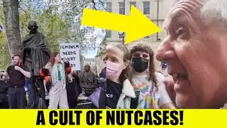 INSANE Left Wing Male Activists SCREAM in Women&rsquo;s Faces At Protests!