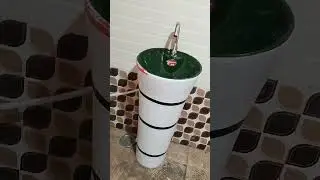 Damru Ceramic Pedestal Wash Basin install