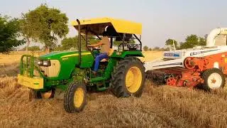 🚜John Deere 5050D🚜 On Straw Reaper