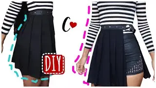 Falda tableada con abertura DIY