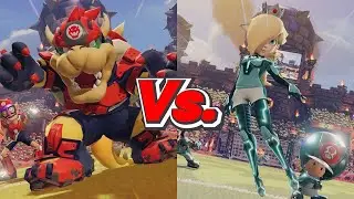 Mario Strikers Battle League - Bowser (Rockets) Vs. Rosalina (Bolts)