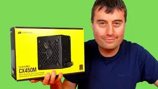 Corsair CX-450M ATX Semi-Modular 450W PSU Power Supply Unboxing