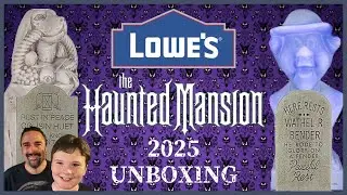 Lowes Haunted Mansion Tombstone Halloween 2025 Unboxing Big Jake Cousin Huet Wathel Bender & Bust